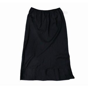 Halogen Womens Black Solid A-Line Midi Skirt Size M Medium